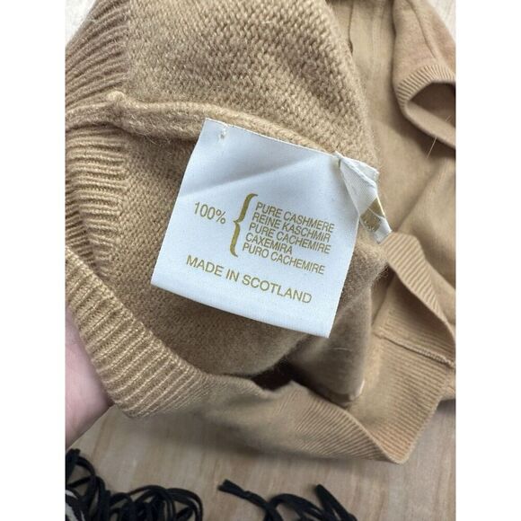 Pringle Of Scotland Cashmere Vest Sz Large Button Up Gorgeous  Brown Queen - Picture 4 of 7